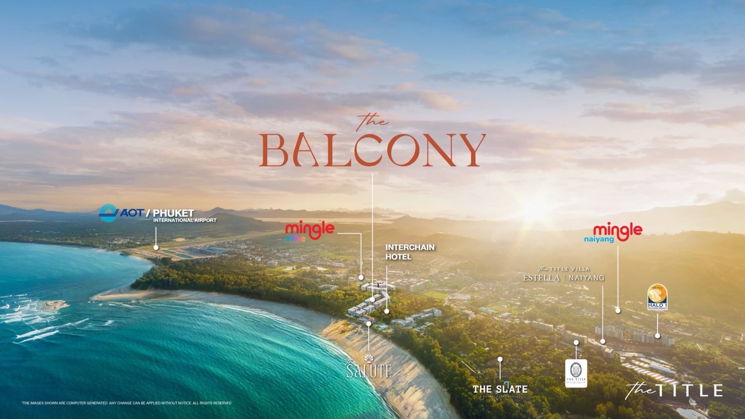 Аэропанорама Най Янга с проектами The Title и расположением The Balcony